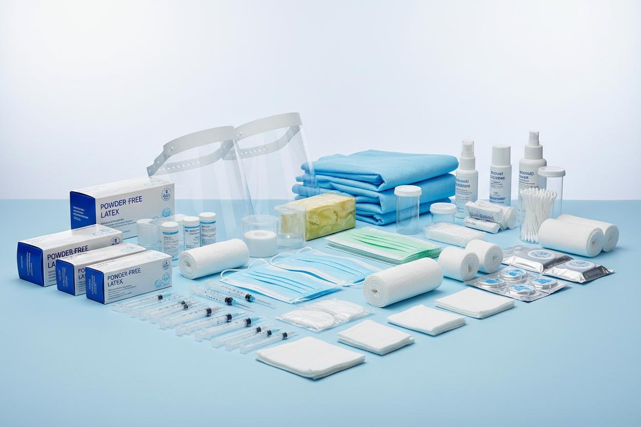 Hospital supplies prepared for export